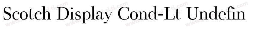 Scotch Display Cond-Lt Undefined字体转换